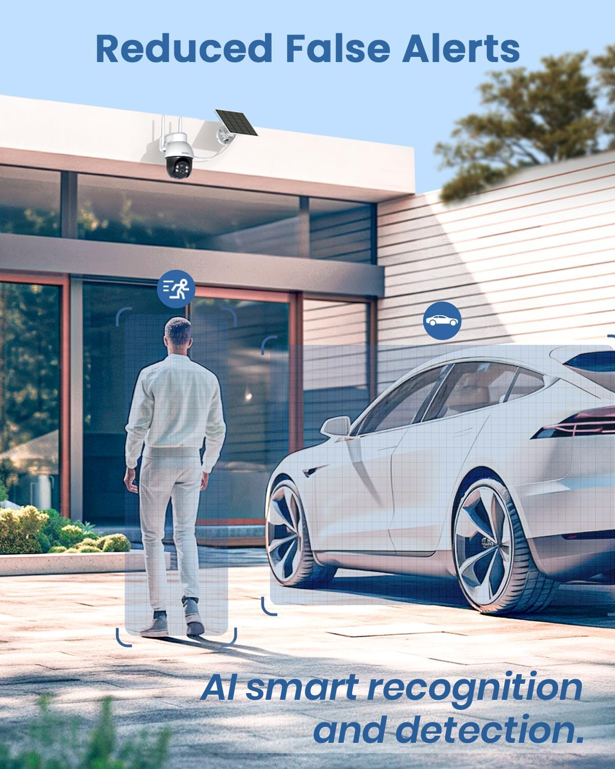 aosu 3K 5MP Solar Security Camera Wireless Outdoor PTZ 360Â° Smart Tracking