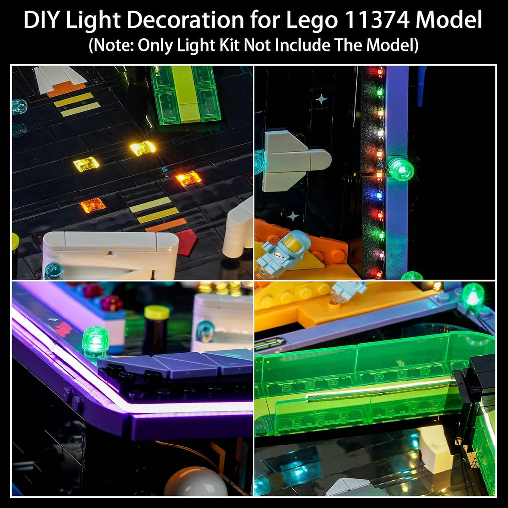LED Lighting Kit for Lego 11374 Arcade Pinball Machine (Kit Only)