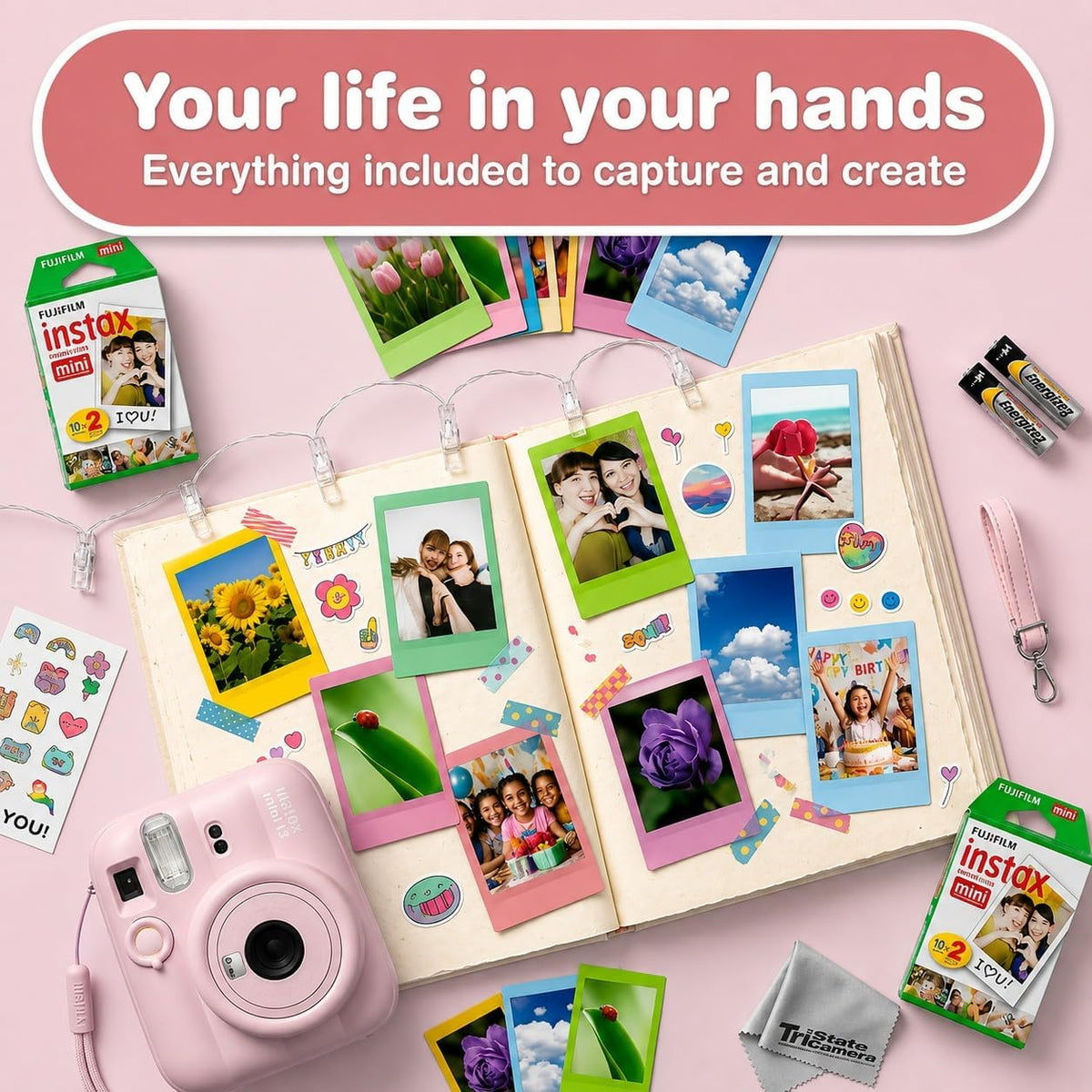 Fujifilm Instax Mini 13 Candy Pink Instant Camera with 20-Sheet Film