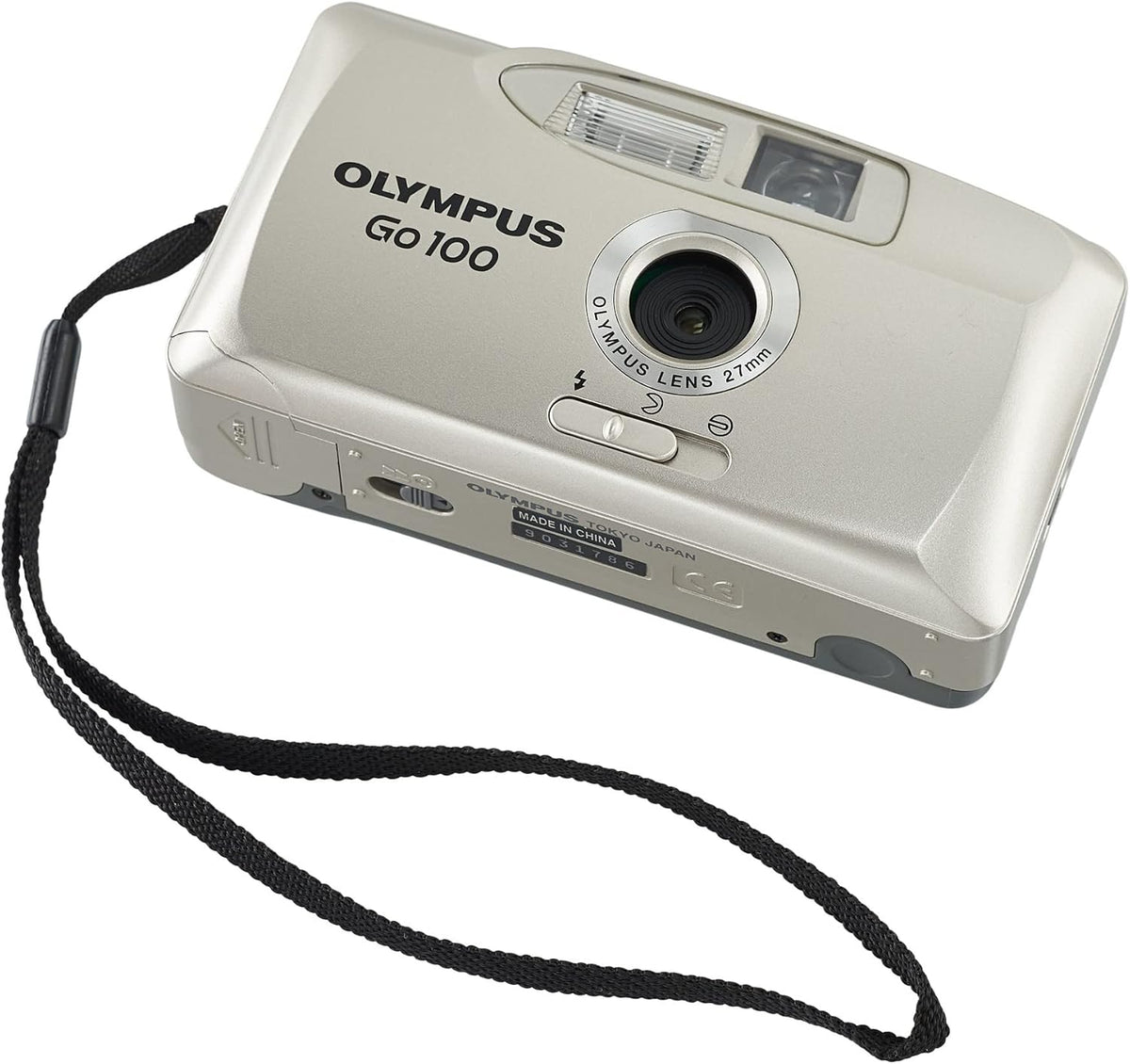 Olympus Go 100 Flash Motorized 35mm Film Camera â Compact Point & Shoot | Built-In Flash | Silver (Renewed)