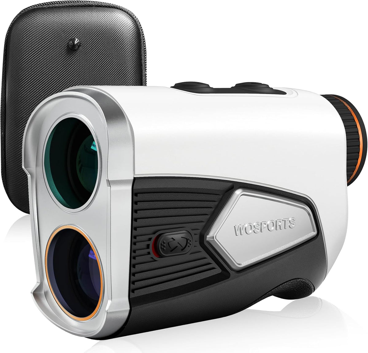 WOSPORTS Golf Rangefinder with Slope, 1500-Yard Pin Lock Vibration Range Finder(Feet/Meters/Yards), 7X Magnification, Magnetic Mount, Rechargeable