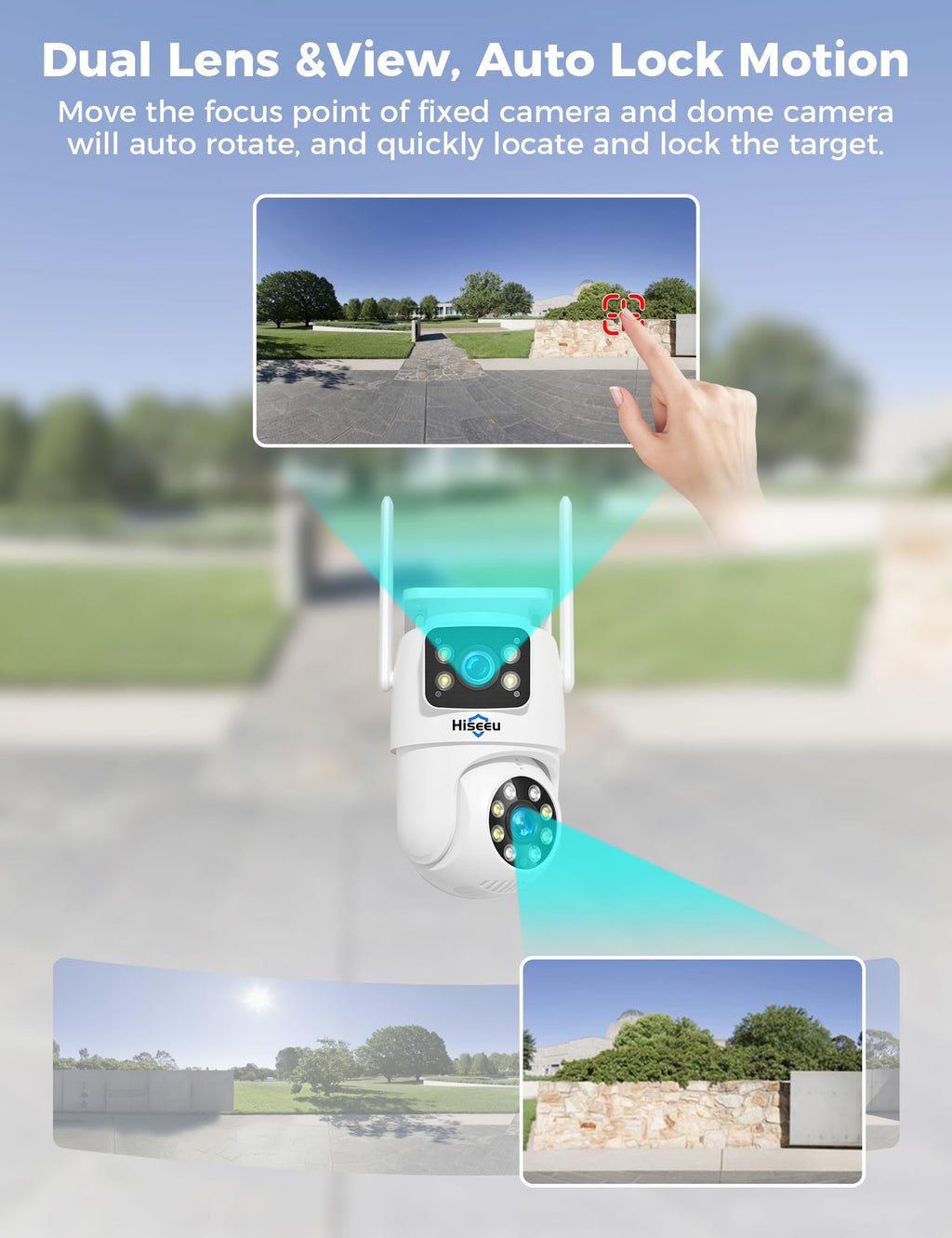 Hiseeu Wireless Security Cameras Outdoor, Outdoor Cameras for Home Security