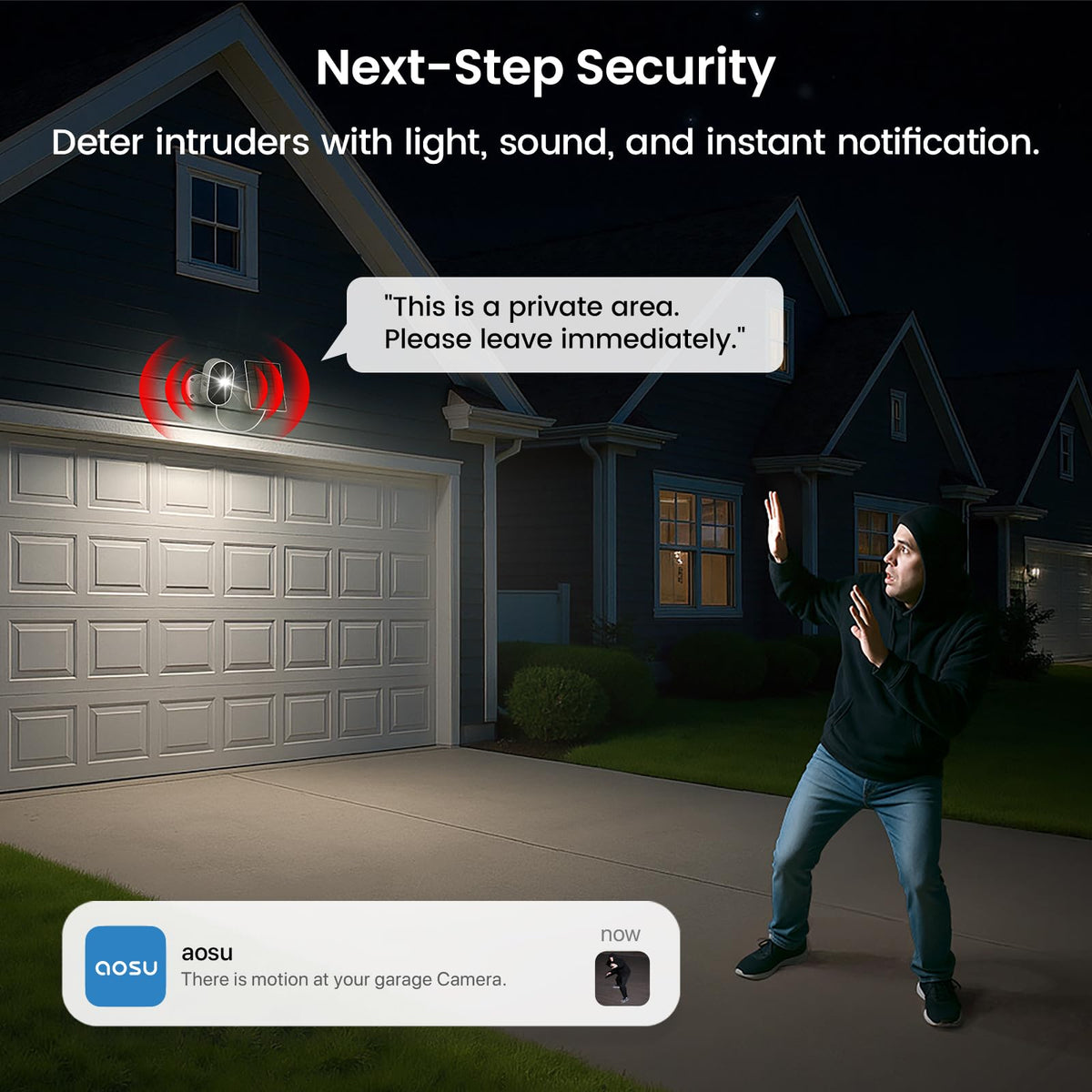 aosu 2K Solar Security Cameras Wireless Outdoor System, 4-Cam-Kit