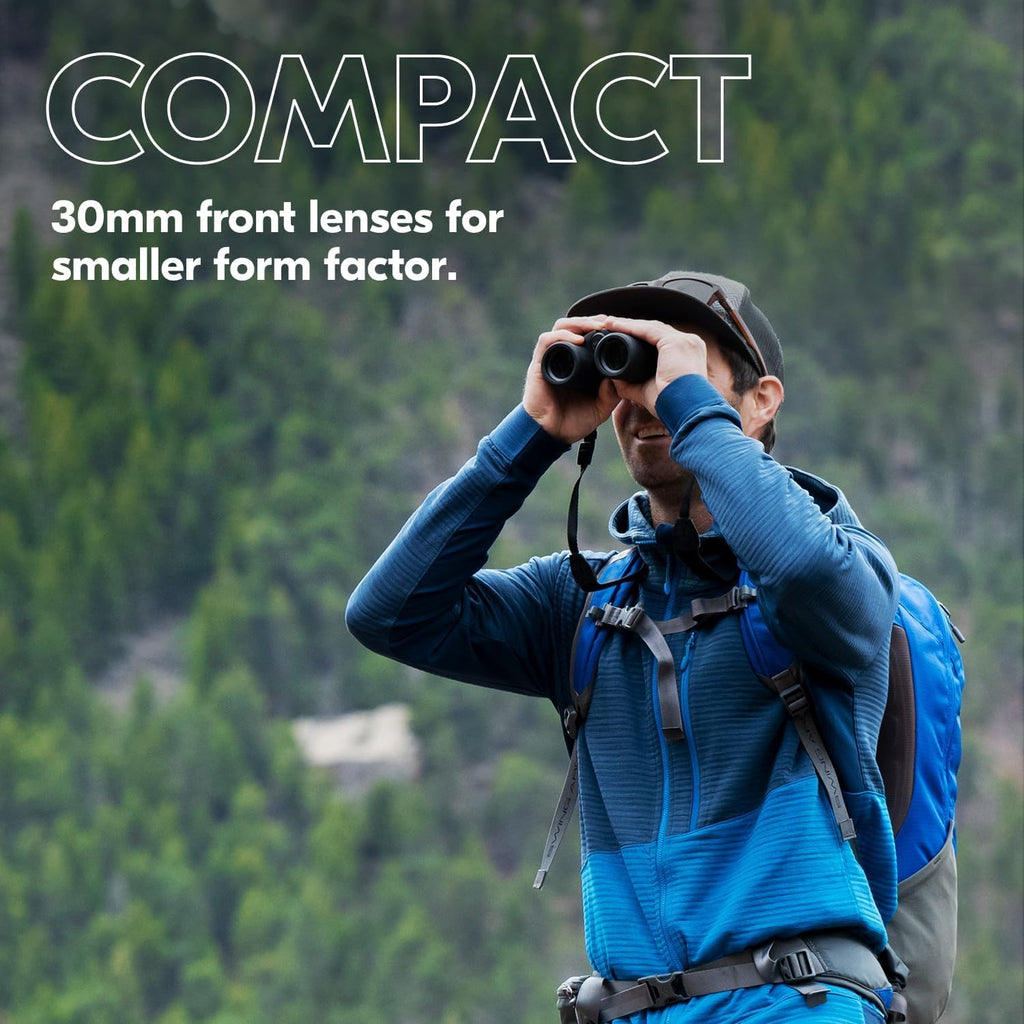 Nikon PROSTAFF P3 10x30 Binocular | Waterproof, fogproof, rubber-armored compact Binocular, wide field of view & long eye relief | Official Nikon USA Model