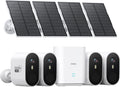 aosu 2K QHD Solar Security Cameras Wireless Outdoor System, 4-Cam-Kit