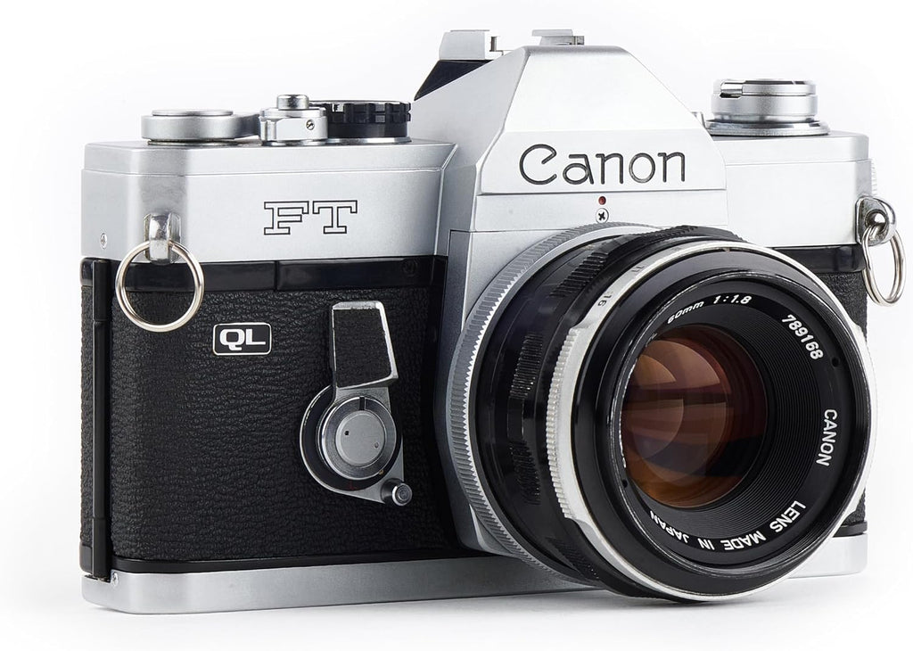 Canon FT-QL 35mm SLR Film Camera with a Canon 50mm FL Lens. (Renewed)