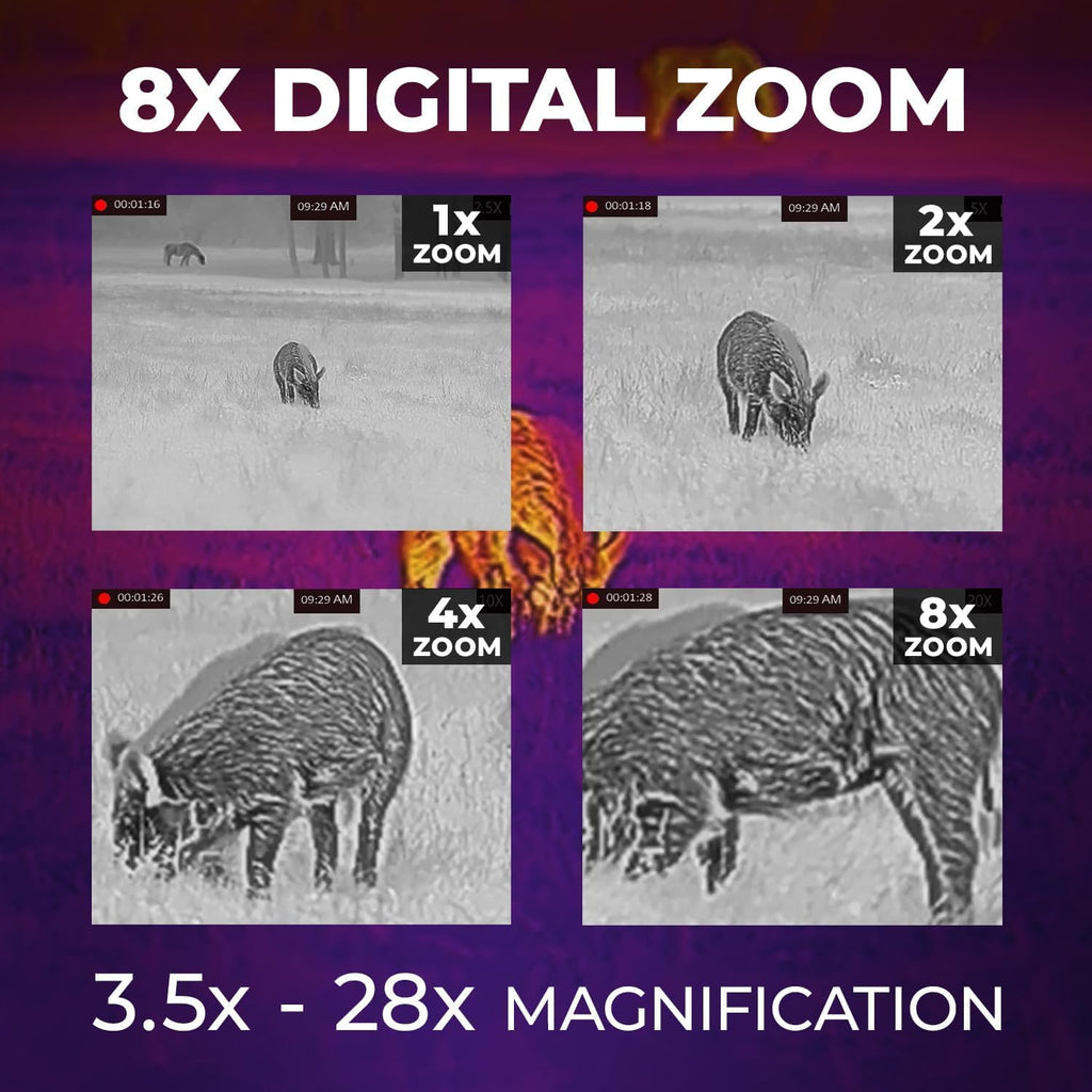 AGM Global Vision Rattler V2 Thermal Imaging Scope for Hunting, High Resolution with High Sensitivity Thermal Optics, Waterproof & Durable, Includes Rechargeable Battery, Charger, & Cloth