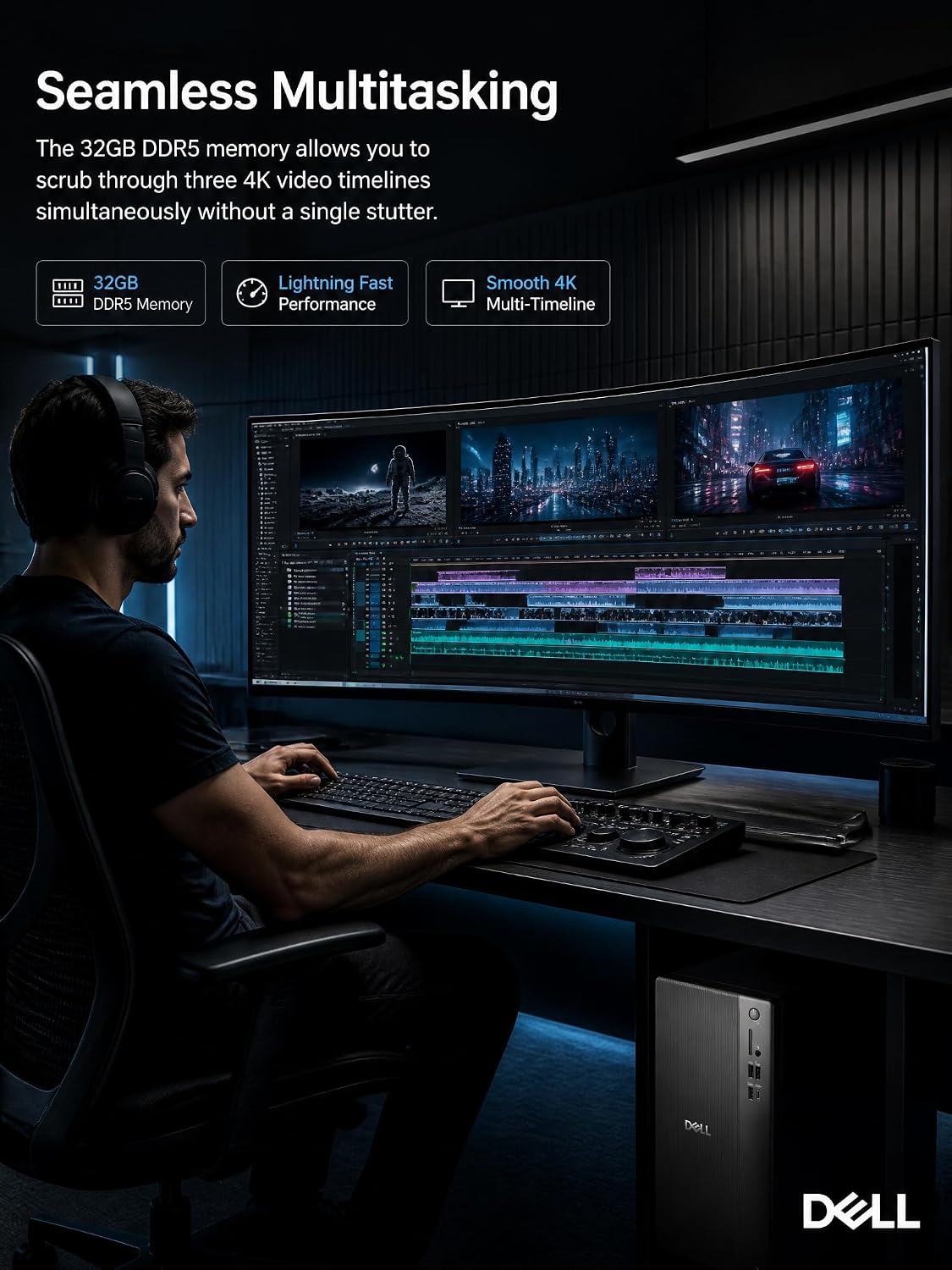 Dell Tower Desktop Computer Intel Ultra 7 265F RTX 5060 32GB 1TB Win 11 Pro