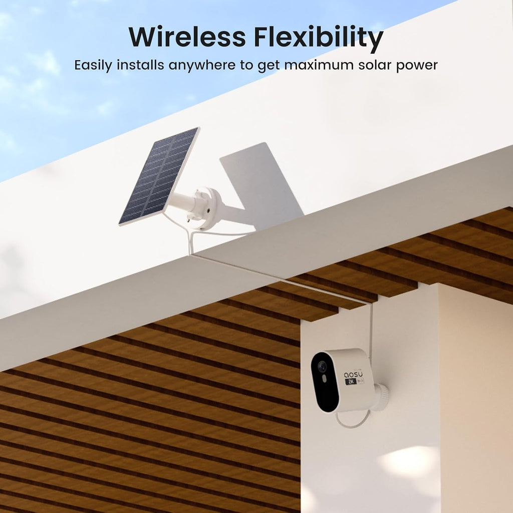 aosu 2K QHD Solar Security Cameras Wireless Outdoor System, 4-Cam-Kit