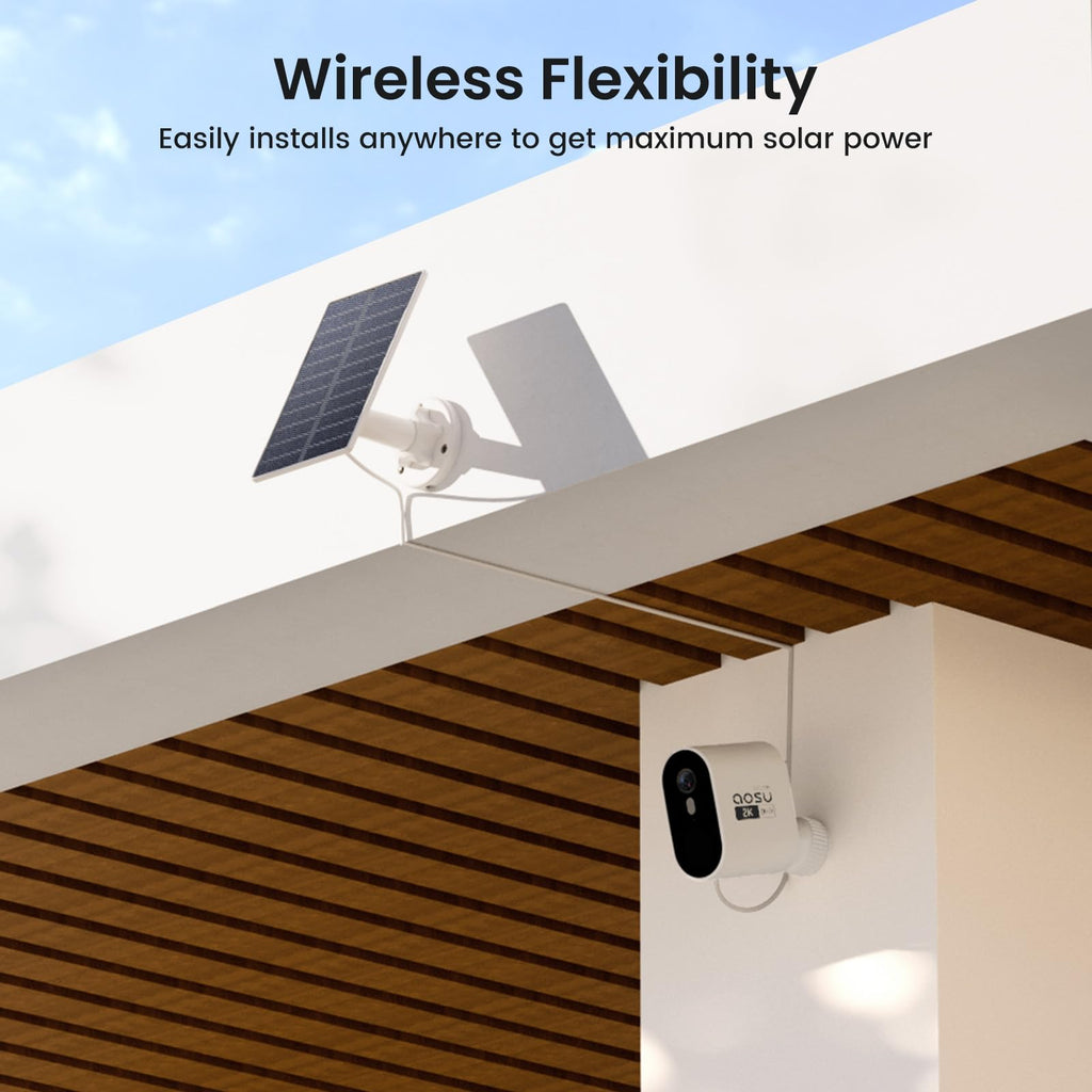 aosu 2K QHD Solar Security Cameras Wireless Outdoor System, 4-Cam-Kit