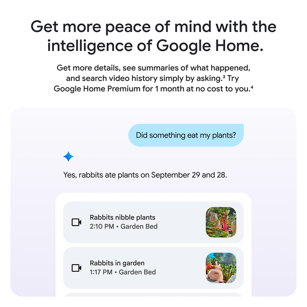 Google Nest Cam Outdoor (Wired, 2nd Gen) - Security Camera - Snow - 2 Pack