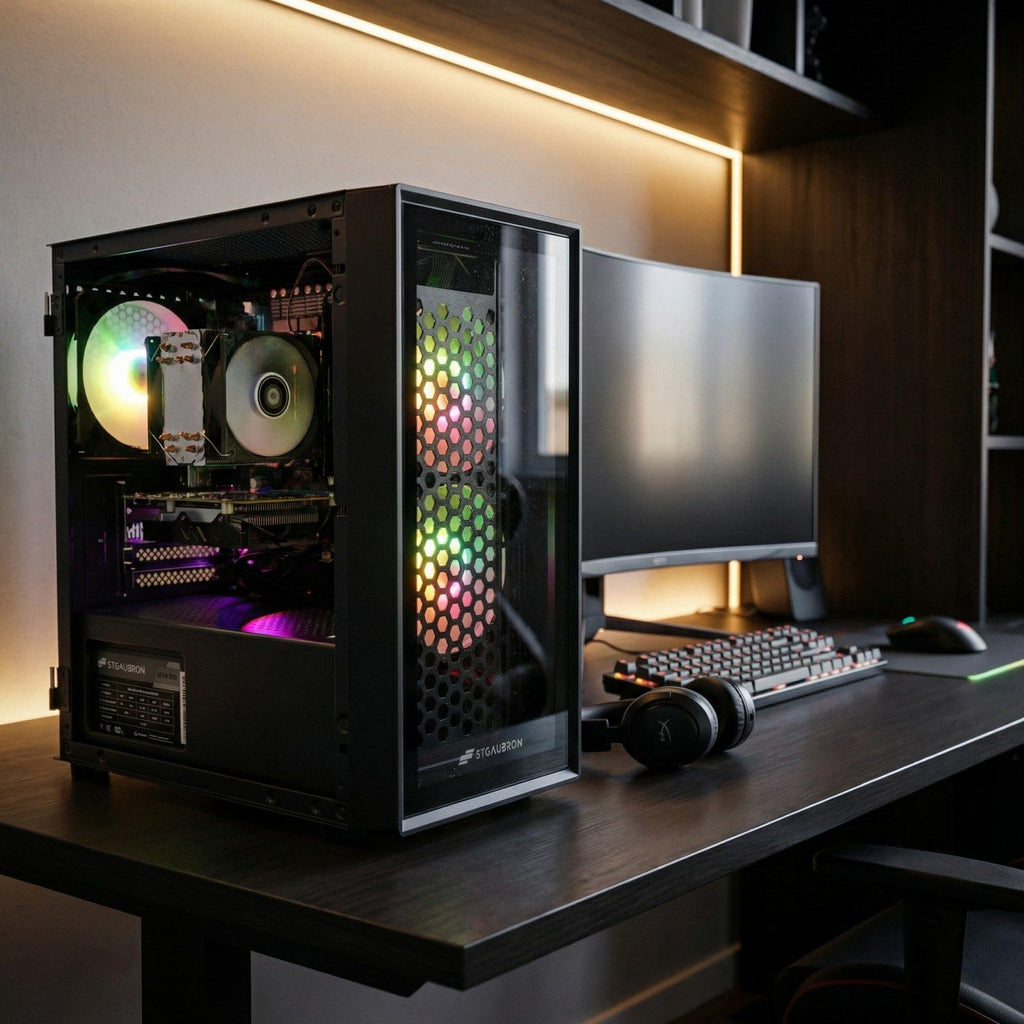 STGAubron Gaming PC Desktop,Core I7,RX 580 8G,32G RAM,512G SSD