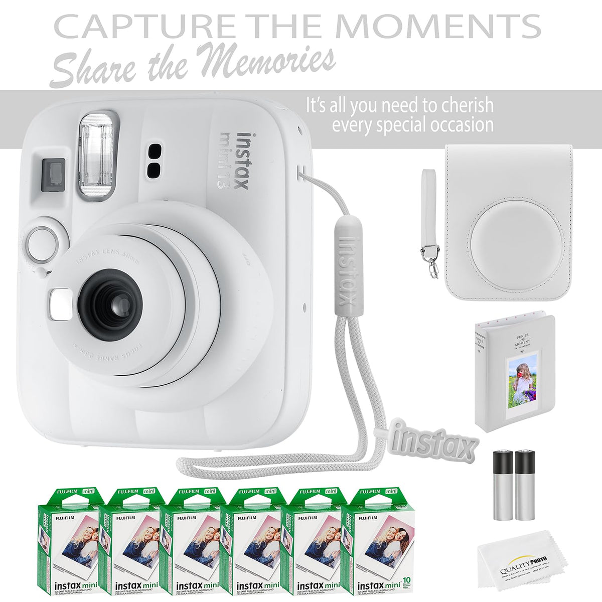 Fujifilm Instax Mini 13 Instant Camera 60 Films and Accessories (Dreamy Purple)