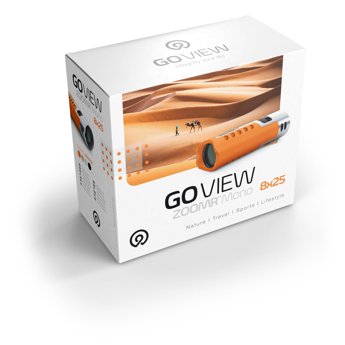 GOVIEW ZOOMR Mono 8x25 High Powered Monocular for Adults - Phantom Black