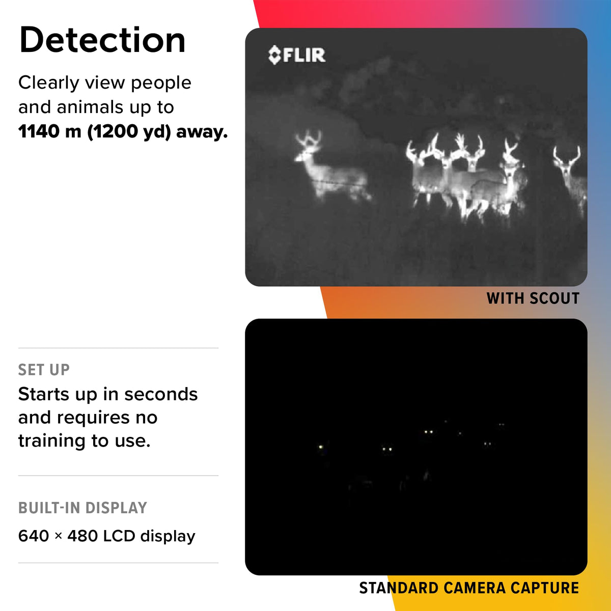 FLIR Scout TKx - Compact Infrared/Thermal Imaging Monocular for Wildlife Viewing, Hunting & Outdoor