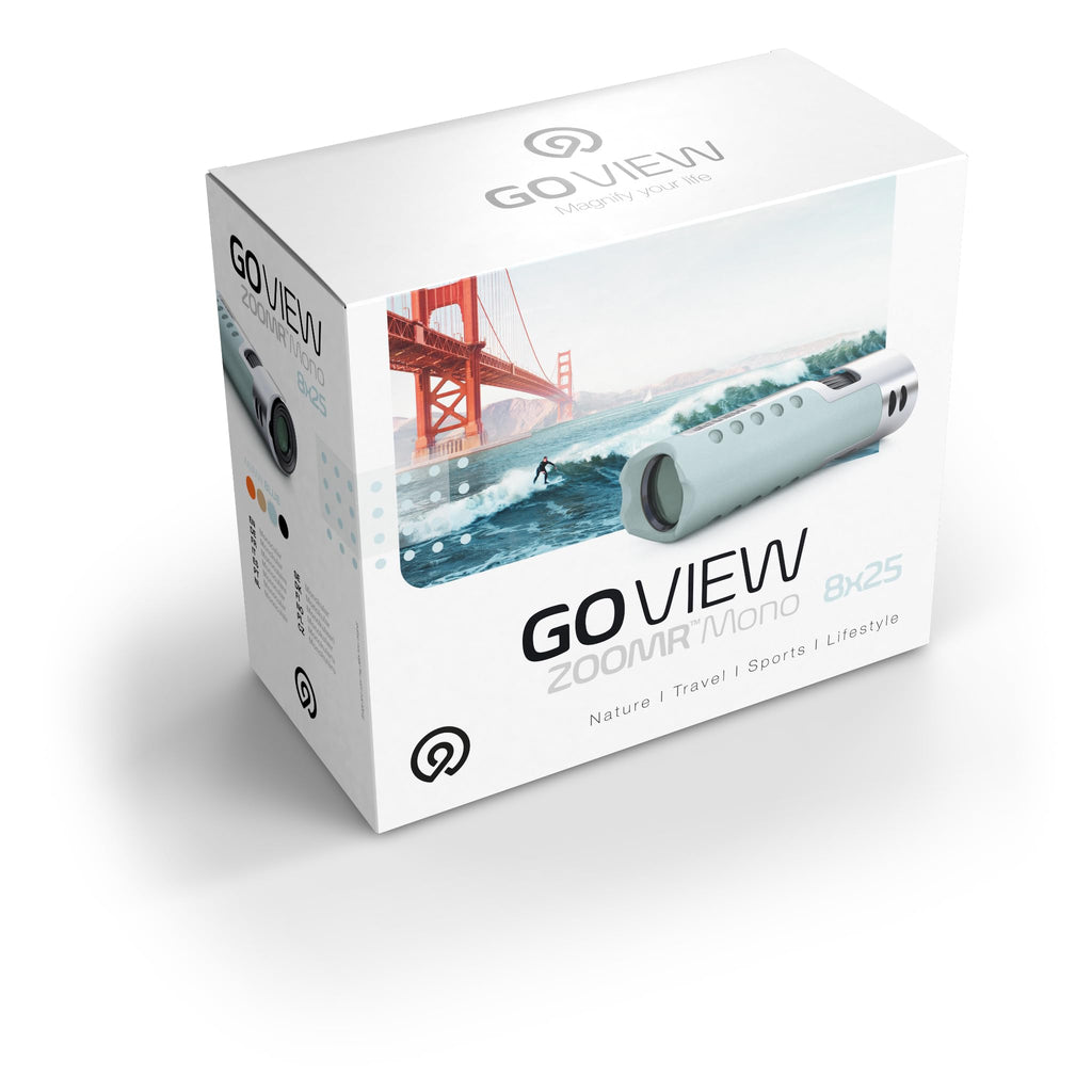 GOVIEW ZOOMR Mono 8x25 High Powered Monocular for Adults - Phantom Black