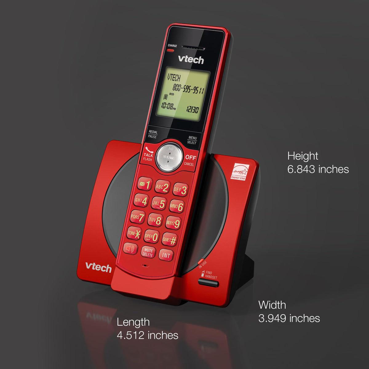 VTech CS6529-4B 4-Handset Cordless Phone with Answering Machine, Caller ID/Call Waiting, DECT 6.0 System, Wall Mountable