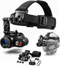 Head-Mounted Night Vision Monocular Goggles with Elastic Head Strap, Default 7X Magnification, Digital Infrared NVG Equipment 1148FT Range with 1.54in HD Screen, Rechargeable for Ghost Hunting Camping