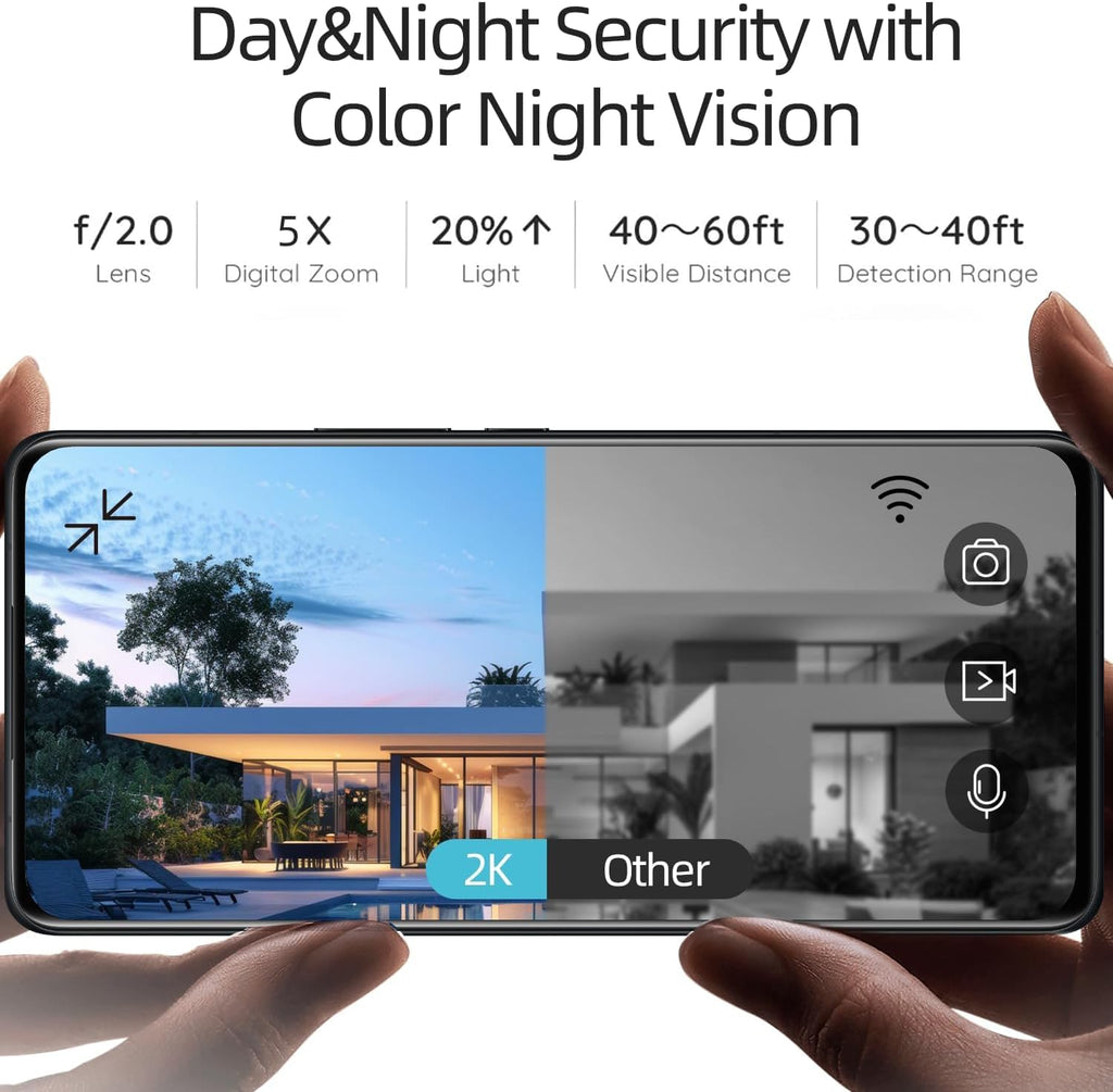 Rraycom 5G/2.4G Security Cameras Wireless Outdoor,4Pack Cameras System
