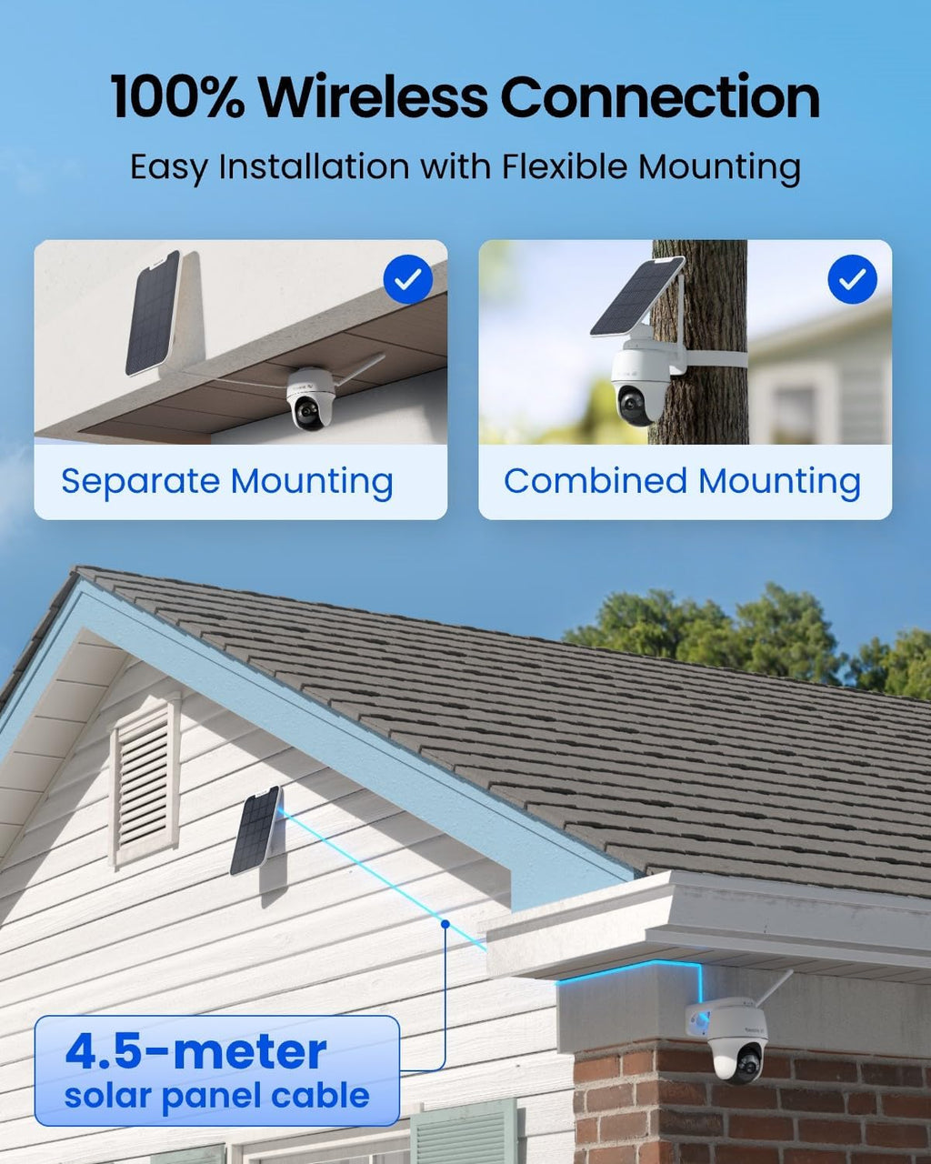 REOLINK Argus PT Ultra First 4K Solar Security Cameras Wireless Outdoor