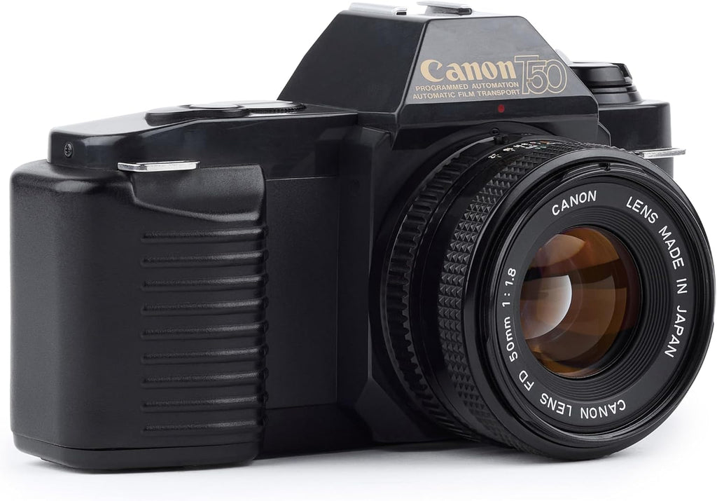Canon T50 35mm SLR Film Camera Camera Kit with Canon FD Mount Zoom Lens. (Renewed)