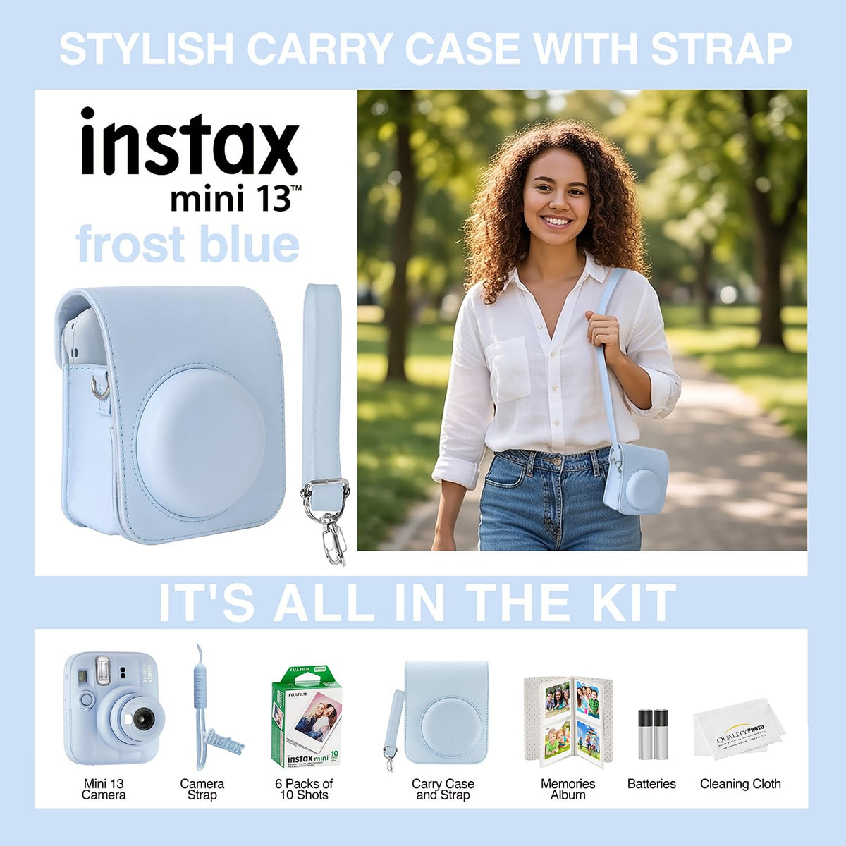 Fujifilm Instax Mini 13 Instant Camera 60 Films and Accessories (Dreamy Purple)