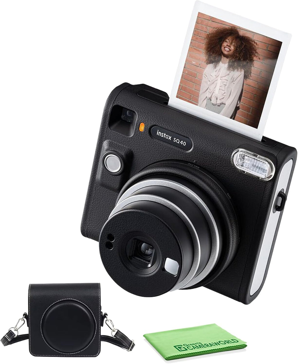 FUJIFILM INSTAX Square SQ40 Instant Camera (Black) Case Bundle