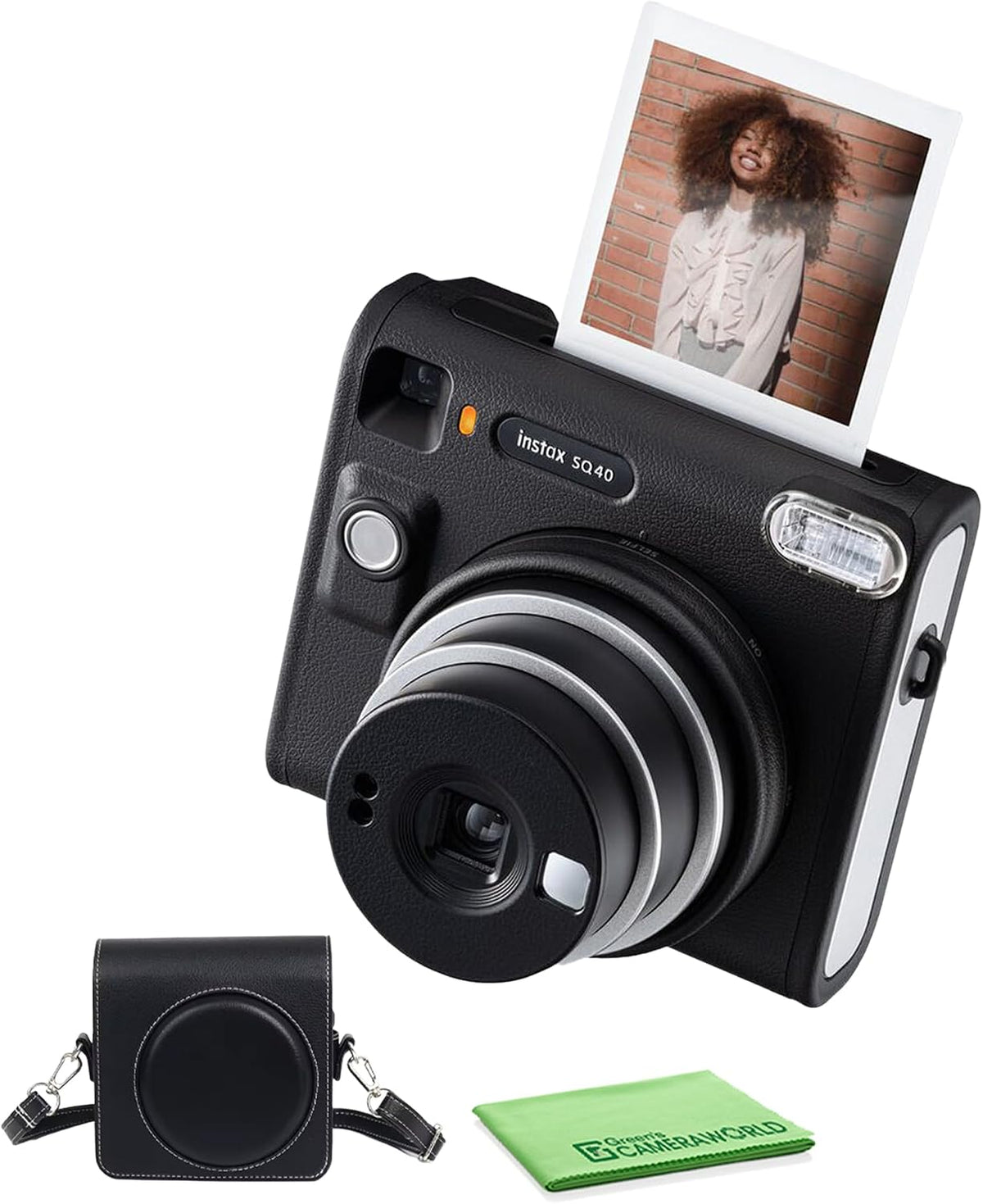 FUJIFILM INSTAX Square SQ40 Instant Camera (Black) Case Bundle
