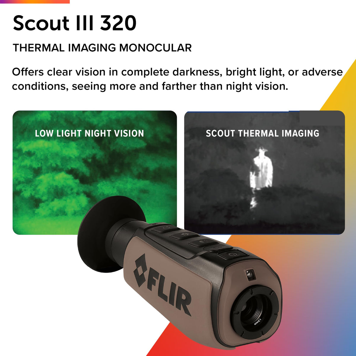 FLIR Scout TKx - Compact Infrared/Thermal Imaging Monocular for Wildlife Viewing, Hunting & Outdoor