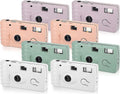 Leifide 8 Pcs Disposable Camera Bulk with Flash Color Film, Cute Color
