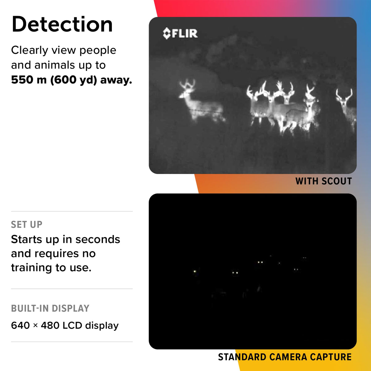 FLIR Scout TKx - Compact Infrared/Thermal Imaging Monocular for Wildlife Viewing, Hunting & Outdoor