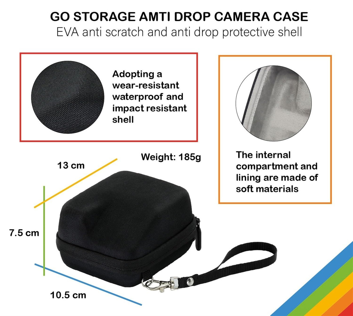 Polaroid Go Generation 2 Instant Film mini Camera (Black) Bundled with Polaroid GO Color Film Double Pack, Hard Carrying Case, Lens Cleaning Cloth