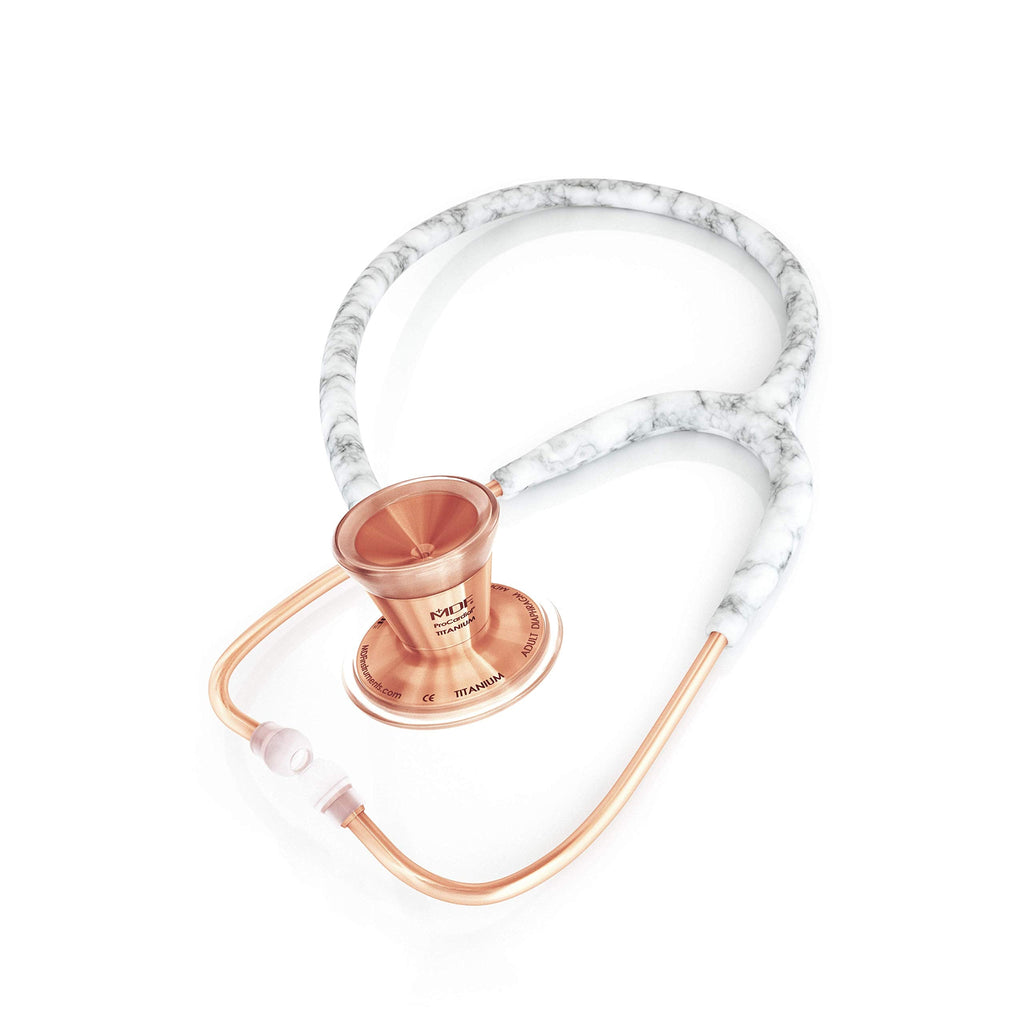MDF Titanium Engravable Cardiology Stethoscope, Rose Gold - Pink