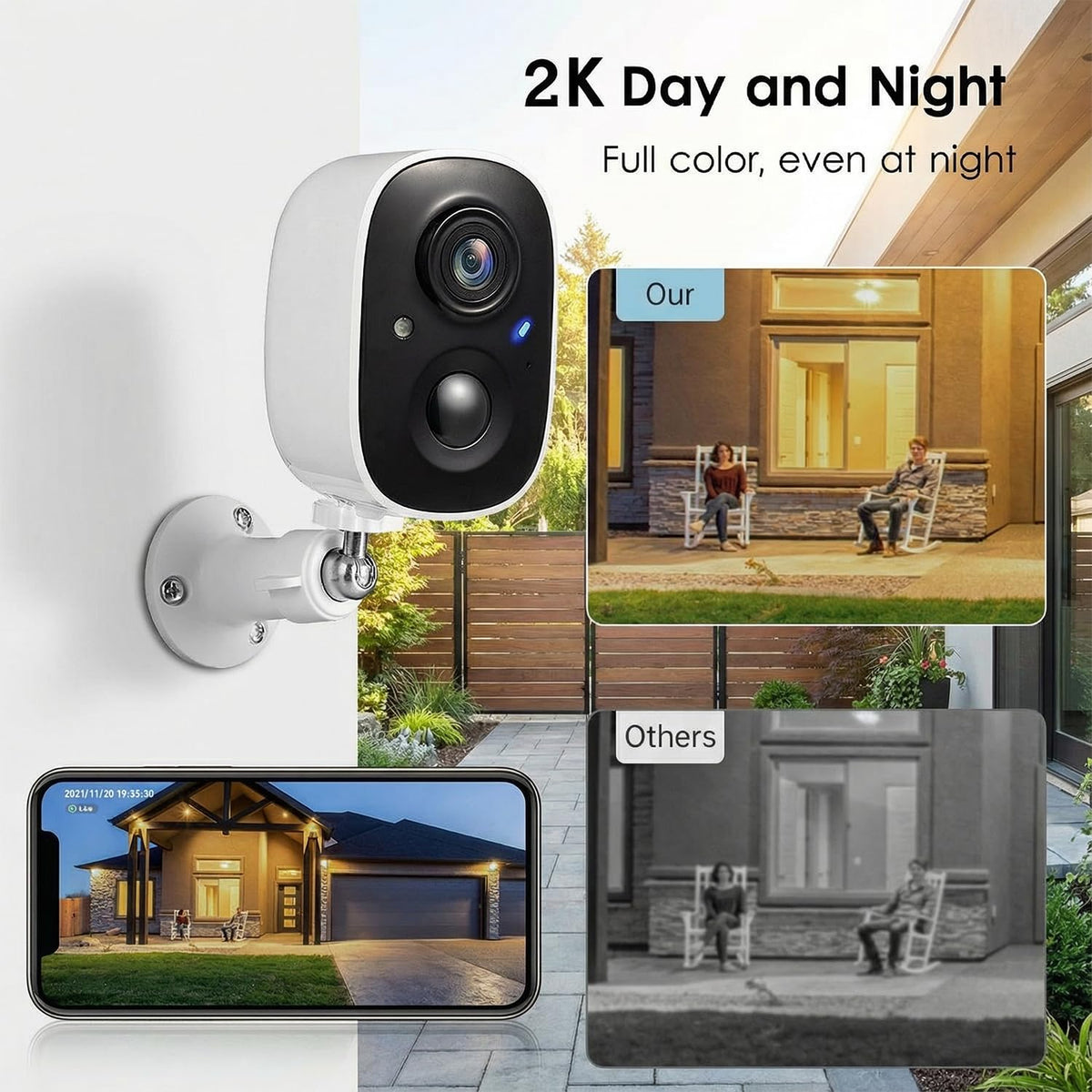 GMK 4 Pack Cameras System, Security Cameras Wireless Outdoor, 2K Video