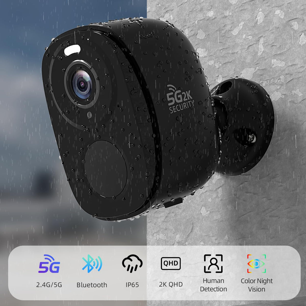 Rraycom 5G/2.4G Security Cameras Wireless Outdoor,4Pack Cameras System