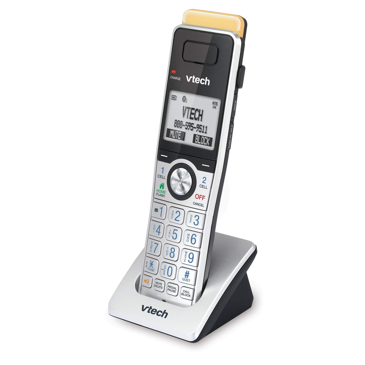 VTech IS8151-2 Super Long Range 2 Handset DECT 6.0 Cordless Phone for Home with Answering Machine, 2300 ft Range, Call Blocking, Bluetooth, Headset Jack, Power Backup, Intercom, Expandable to 12 HS