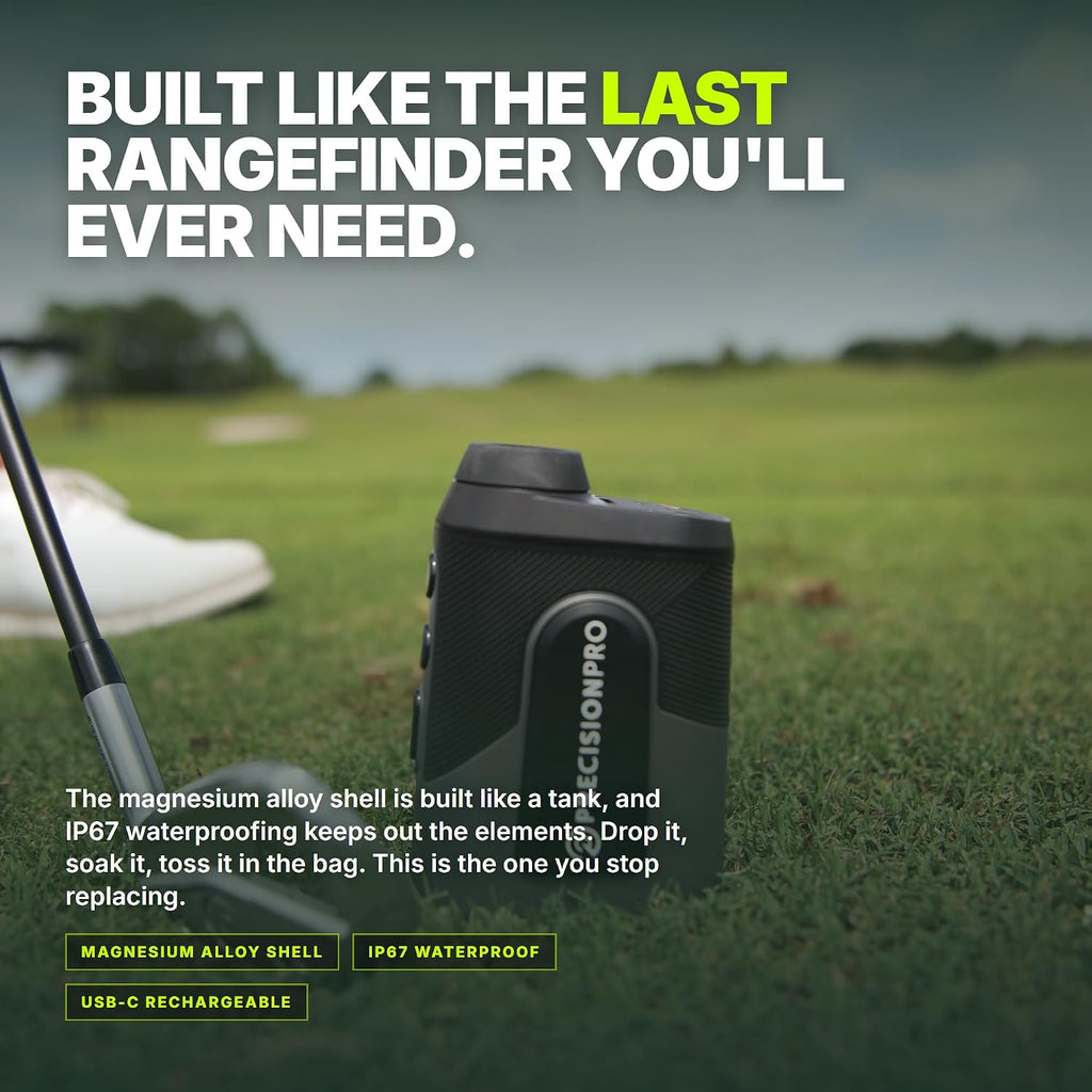 Precision Pro Titan Slope Golf Rangefinder, Built to Take a Beating