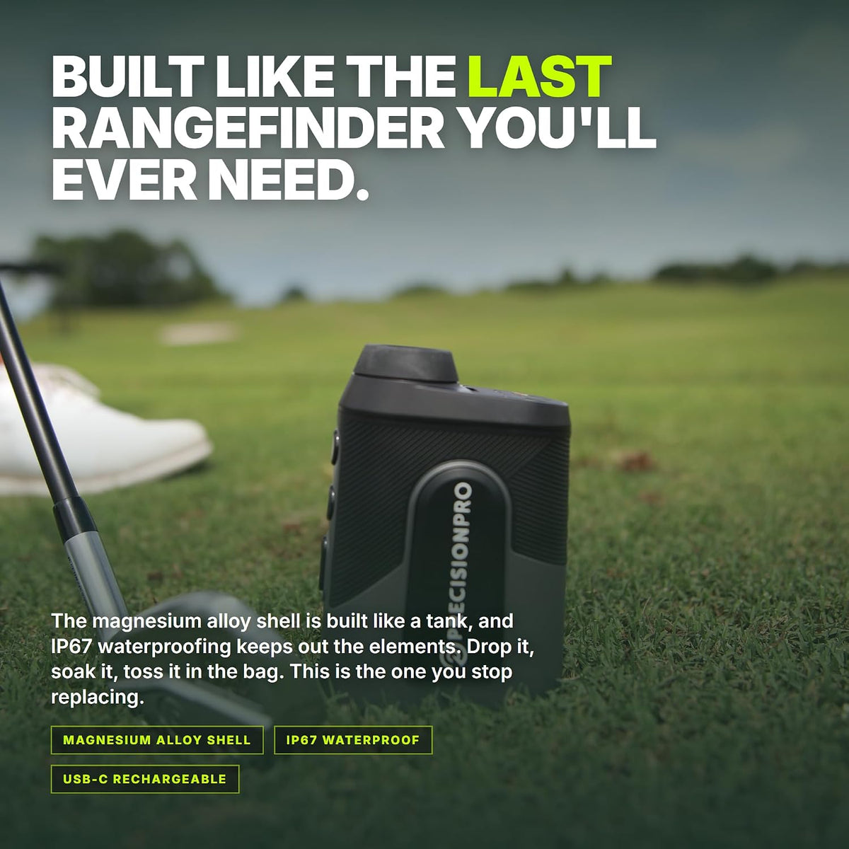 Precision Pro Titan Slope Golf Rangefinder, Built to Take a Beating