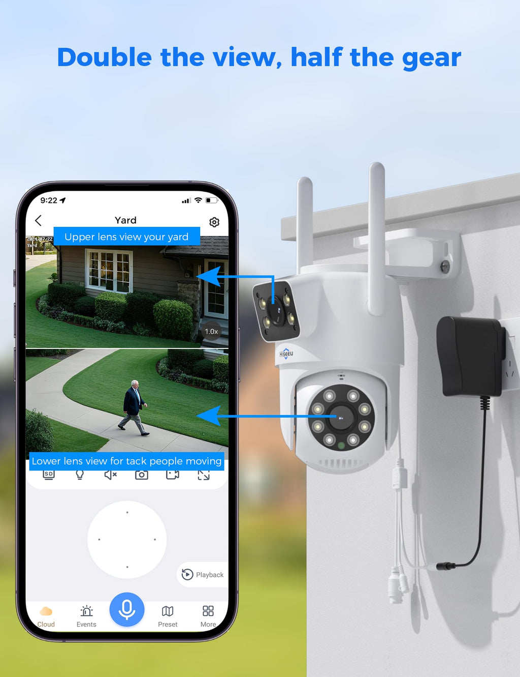 Hiseeu Wireless Security Cameras Outdoor, Outdoor Cameras for Home Security