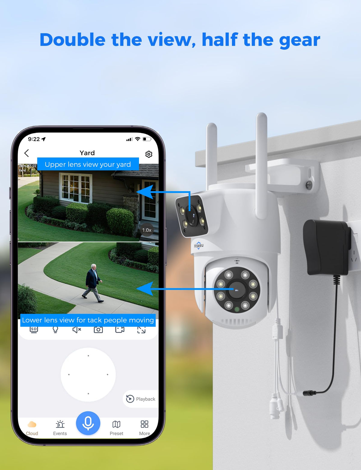 Hiseeu Wireless Security Cameras Outdoor, Outdoor Cameras for Home Security