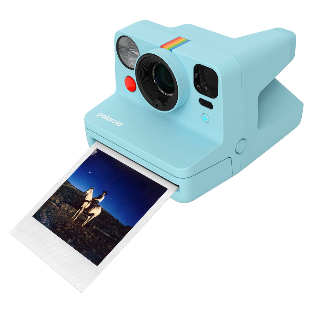 Polaroid Now+ 3rd Generation I-Type Instant Film Camera - Bluetooth Connected App Controlled - Arctic Blue - Camera Only No Film (9163)