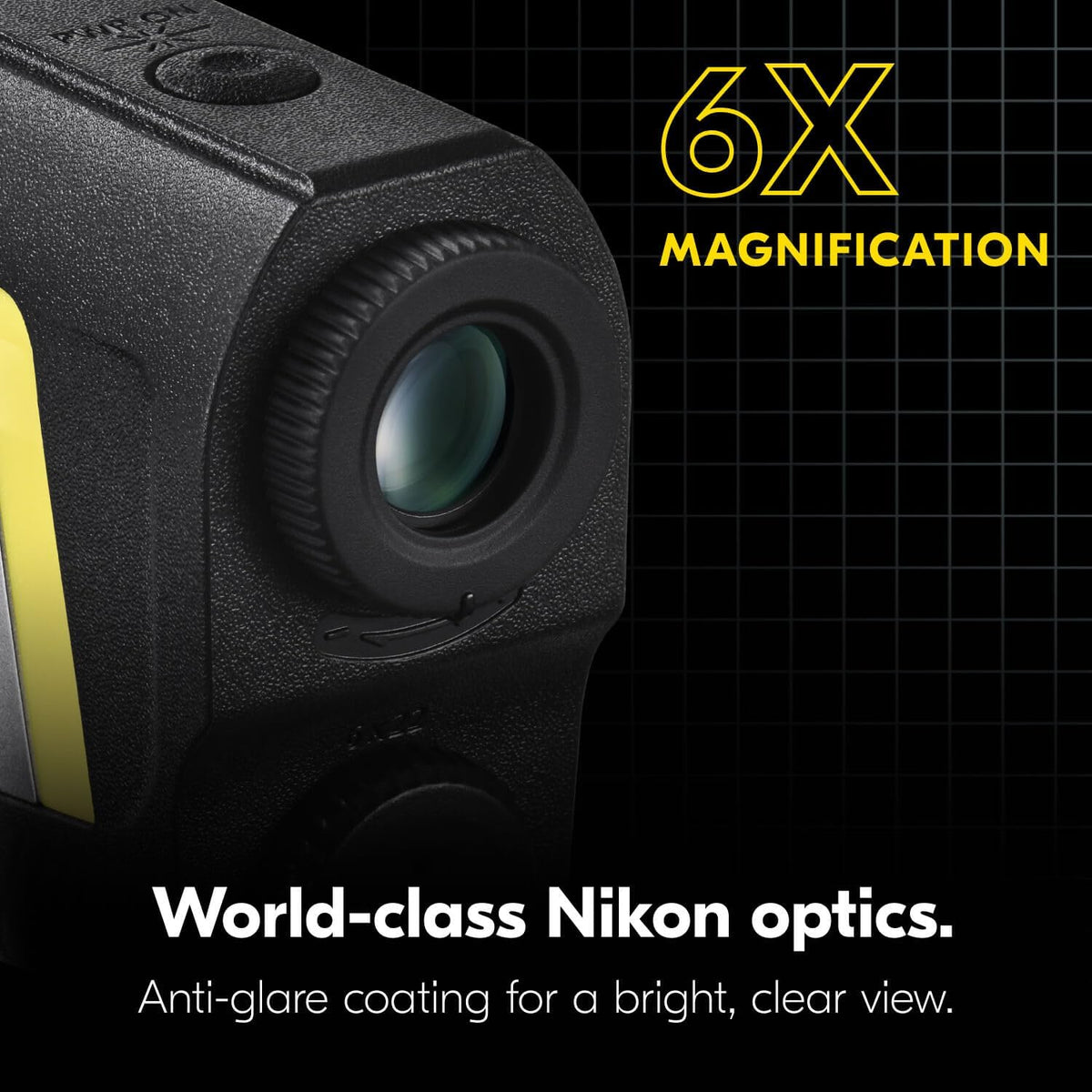NIKON COOLSHOT 50i GII Golf Laser Rangefinder | Rainproof Portable 6X Monocular Optics with Dual Locked ON Quake Flagstick Detection, Continuous Scan & Magnetic Mount | Golf & Actual Distance Modes