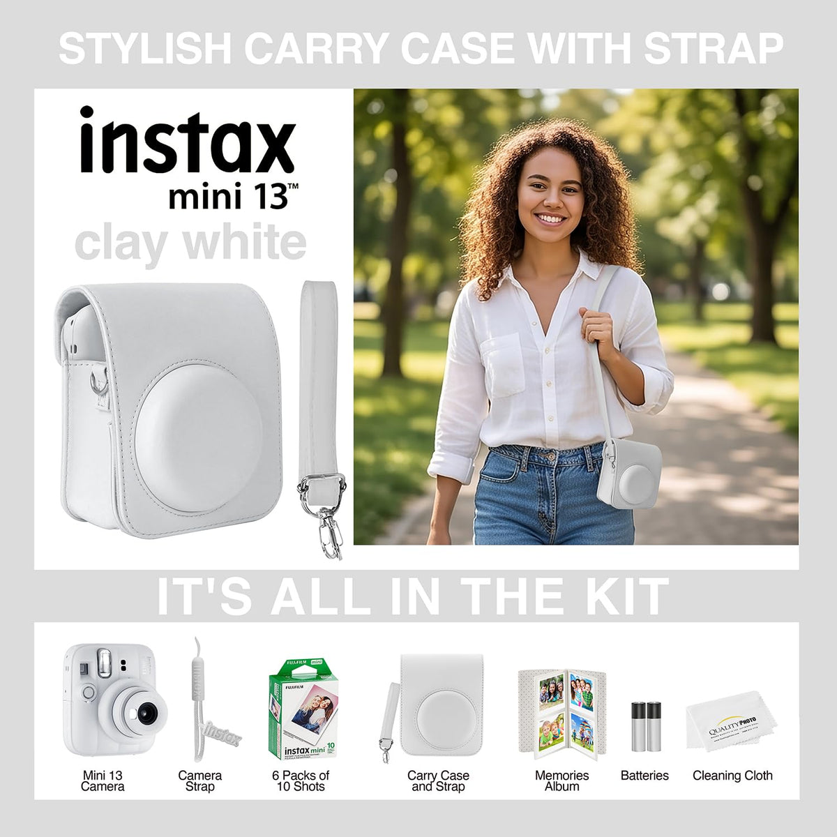 Fujifilm Instax Mini 13 Instant Camera 60 Films and Accessories (Dreamy Purple)