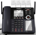 VTech AM18447 Main Console 4-Line Small Business Phone System - Expandable to 10 Stations, Digital Answering Machine, Auto Attendant, Intercom & Custom Music on Hold, Black