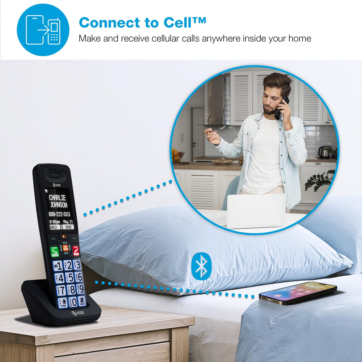 AT&T 3 Handsets Cordless Phone with Answering System â BL108-3