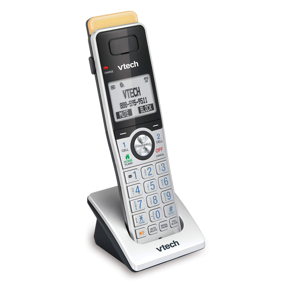 VTech IS8151-2 Super Long Range 2 Handset DECT 6.0 Cordless Phone for Home with Answering Machine, 2300 ft Range, Call Blocking, Bluetooth, Headset Jack, Power Backup, Intercom, Expandable to 12 HS