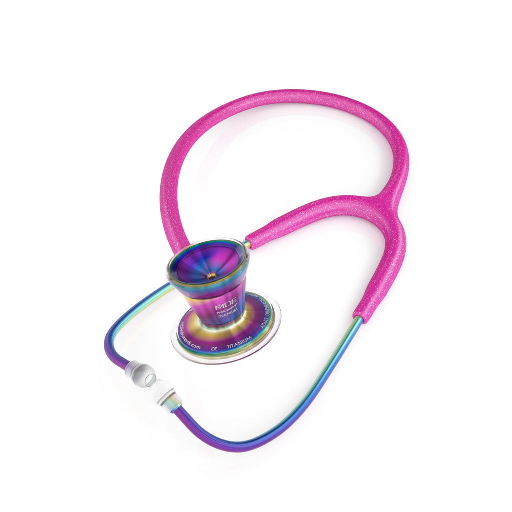 MDF Titanium Engravable Cardiology Stethoscope, Rose Gold - Pink