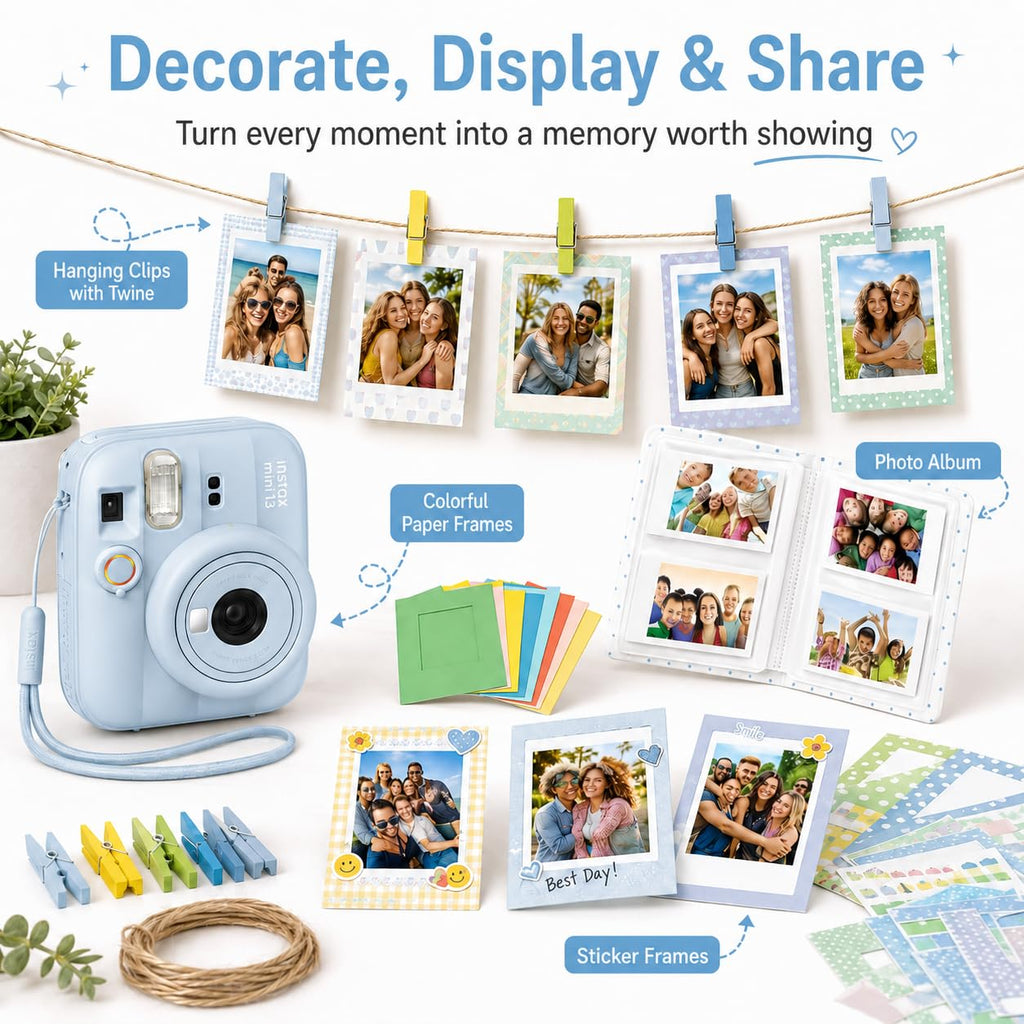 FUJIFILM instax Mini 13 Instant Film Camera Bundle (Candy Pink)