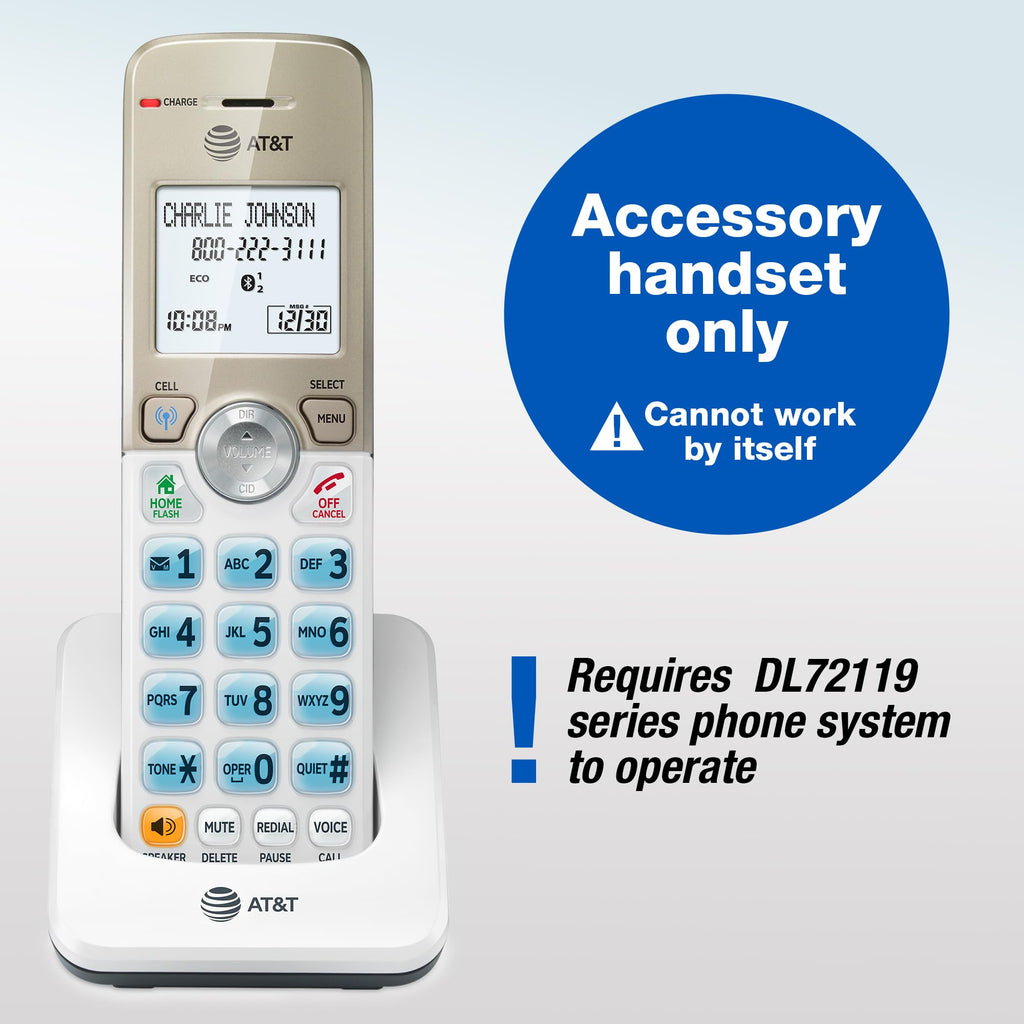 AT&T DL72319 DECT 6.0 3-Handset Cordless Phone for Home with Connect to Cell, Call Blocking, 1.8" Backlit Screen, Big Buttons, intercom, and Unsurpassed Range