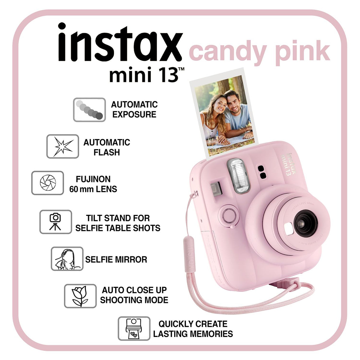 Fujifilm Instax Mini 13 Instant Camera 60 Films and Accessories (Dreamy Purple)